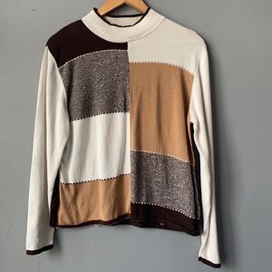 🌸Vintage Northern  Traditions ColorBlock Drop Shoulder Sweater🌸